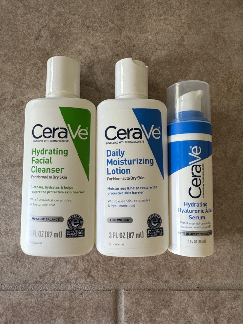NEW: CeraVe cleanser, lotion, & HA serum